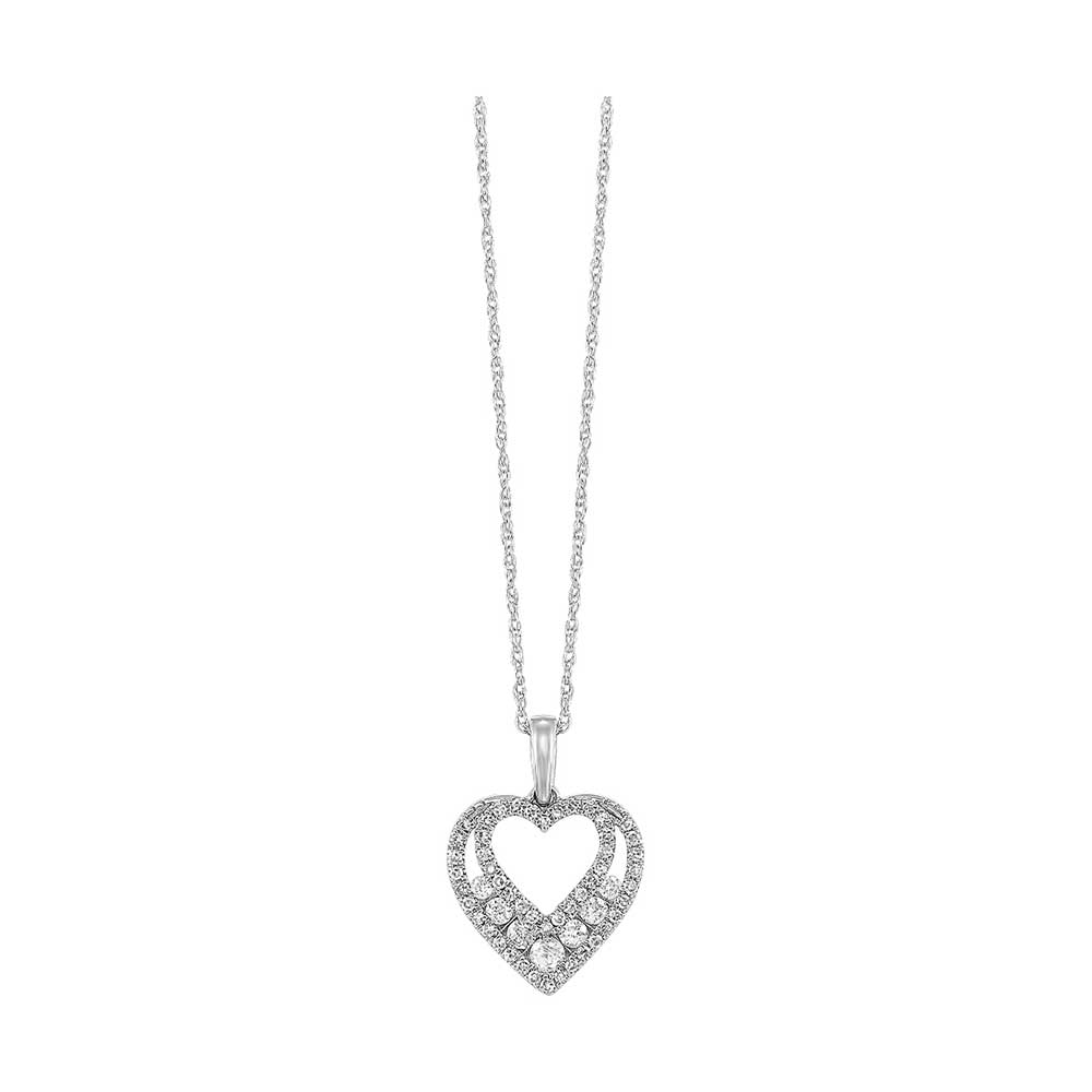 14Kt White Gold Diamond 1/4Ctw Pendant