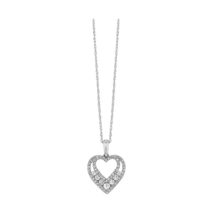 14Kt White Gold Diamond 1/4Ctw Pendant