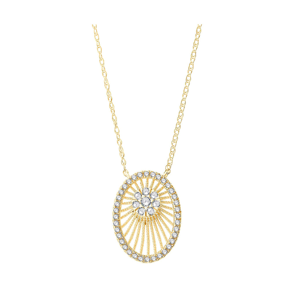 14Kt Yellow Gold Diamond 1/6Ctw Pendant