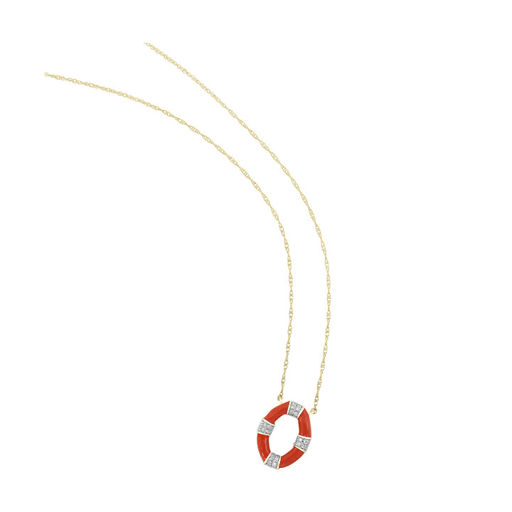 10Kt Yellow Gold Diamond 1/10Ctw Pendant