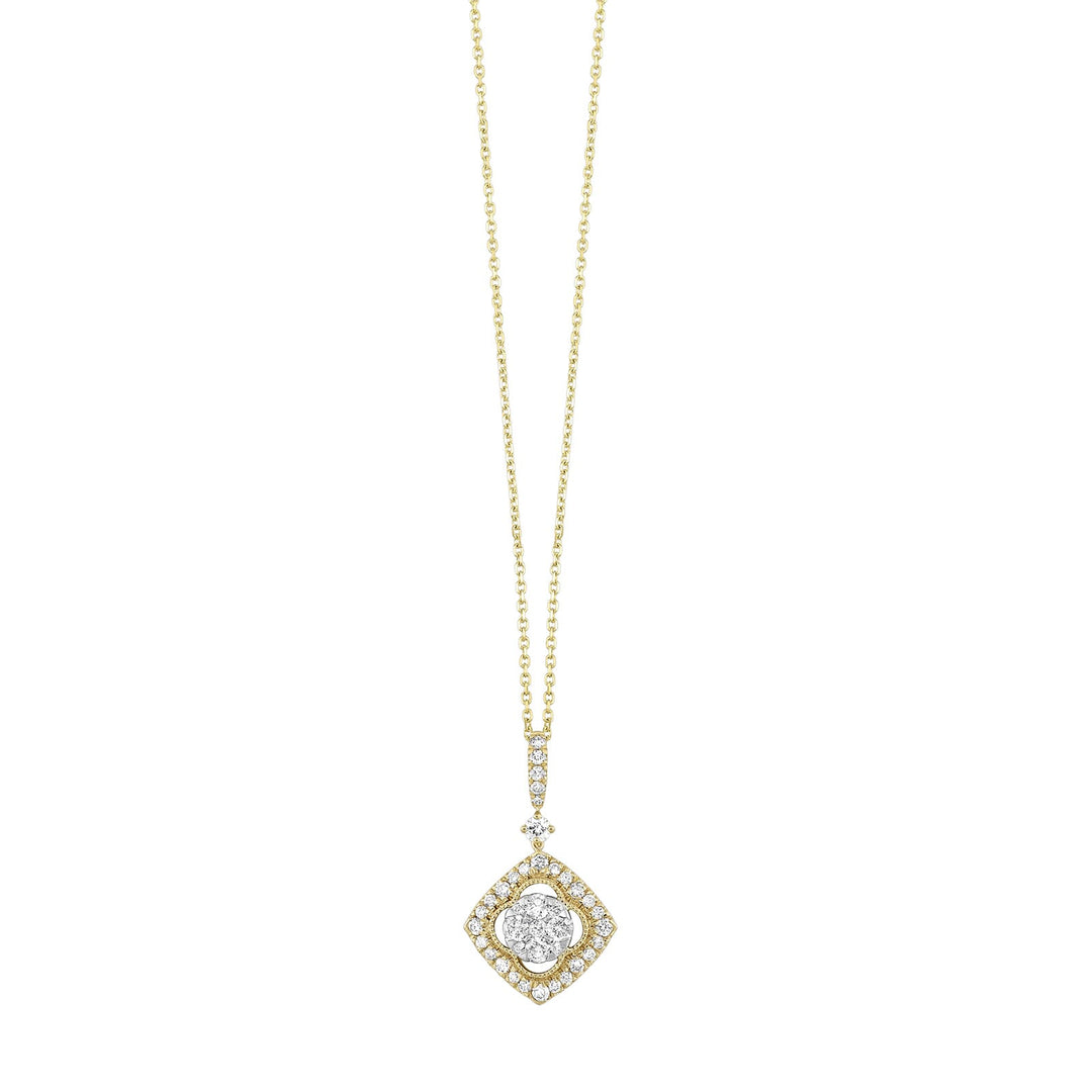 14Kt Yellow Gold Diamond 1/2Ctw Pendant