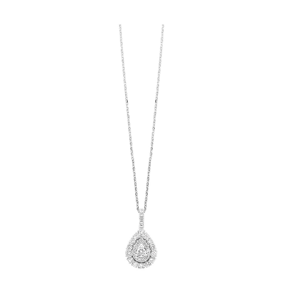 14Kt White Gold Diamond 1/2Ctw Pendant