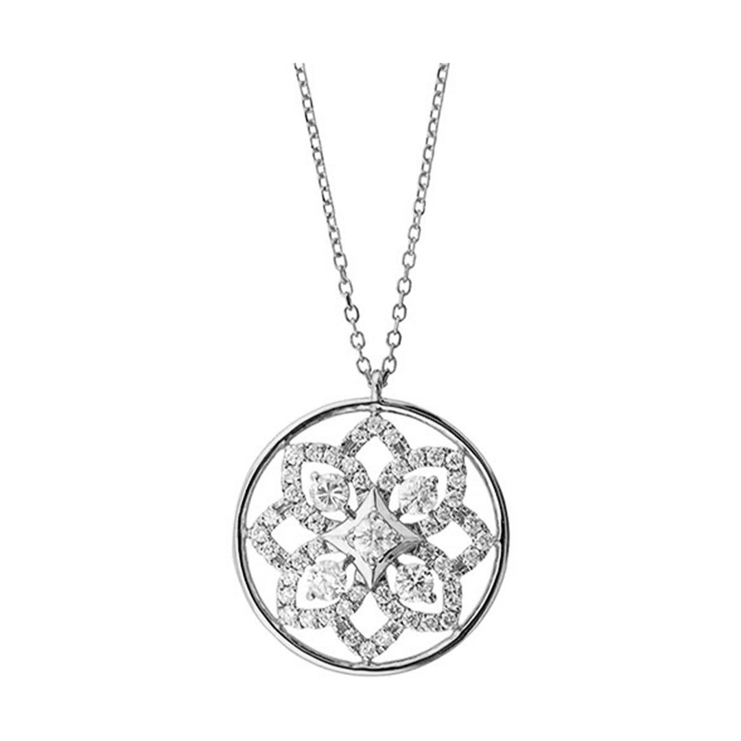 14Kt White Gold Diamond 1/2Ctw Pendant