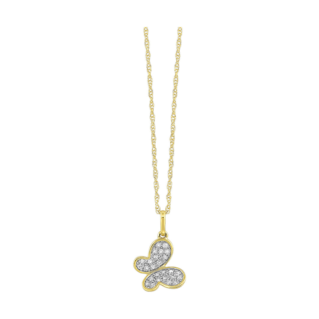 10Kt Yellow Gold Diamond 1/20Ctw Pendant