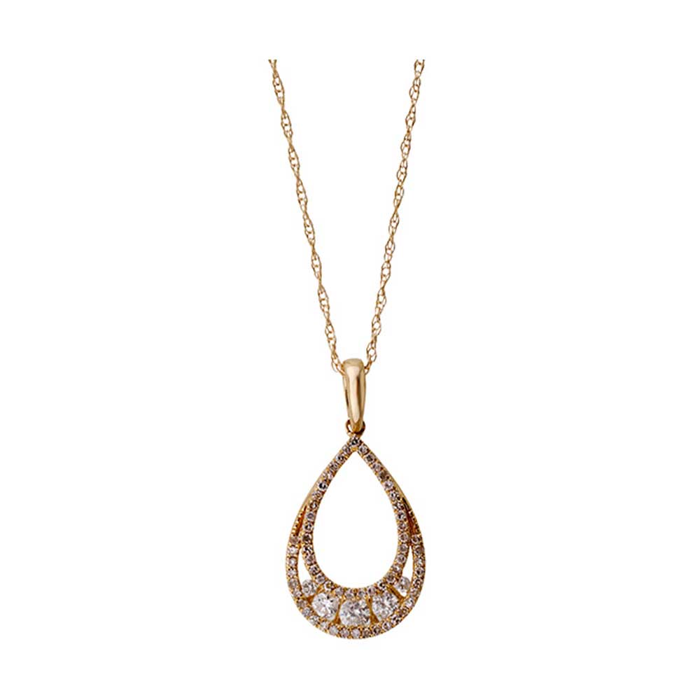 10Kt Yellow Gold Diamond 1/4Ctw Pendant