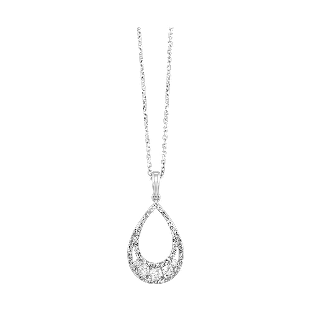 10Kt White Gold Diamond 1/4Ctw Pendant