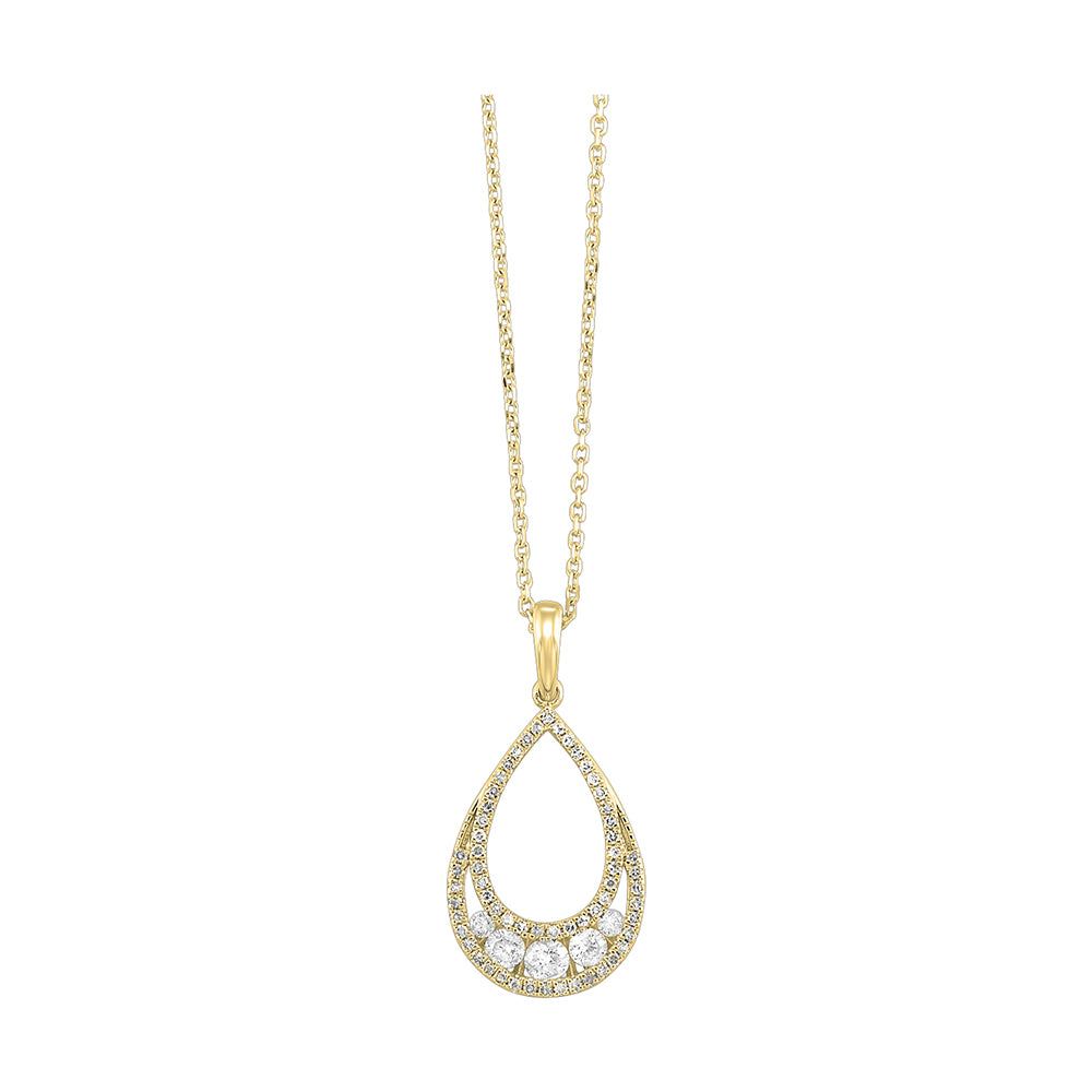 10Kt Yellow Gold Diamond 1/4Ctw Pendant