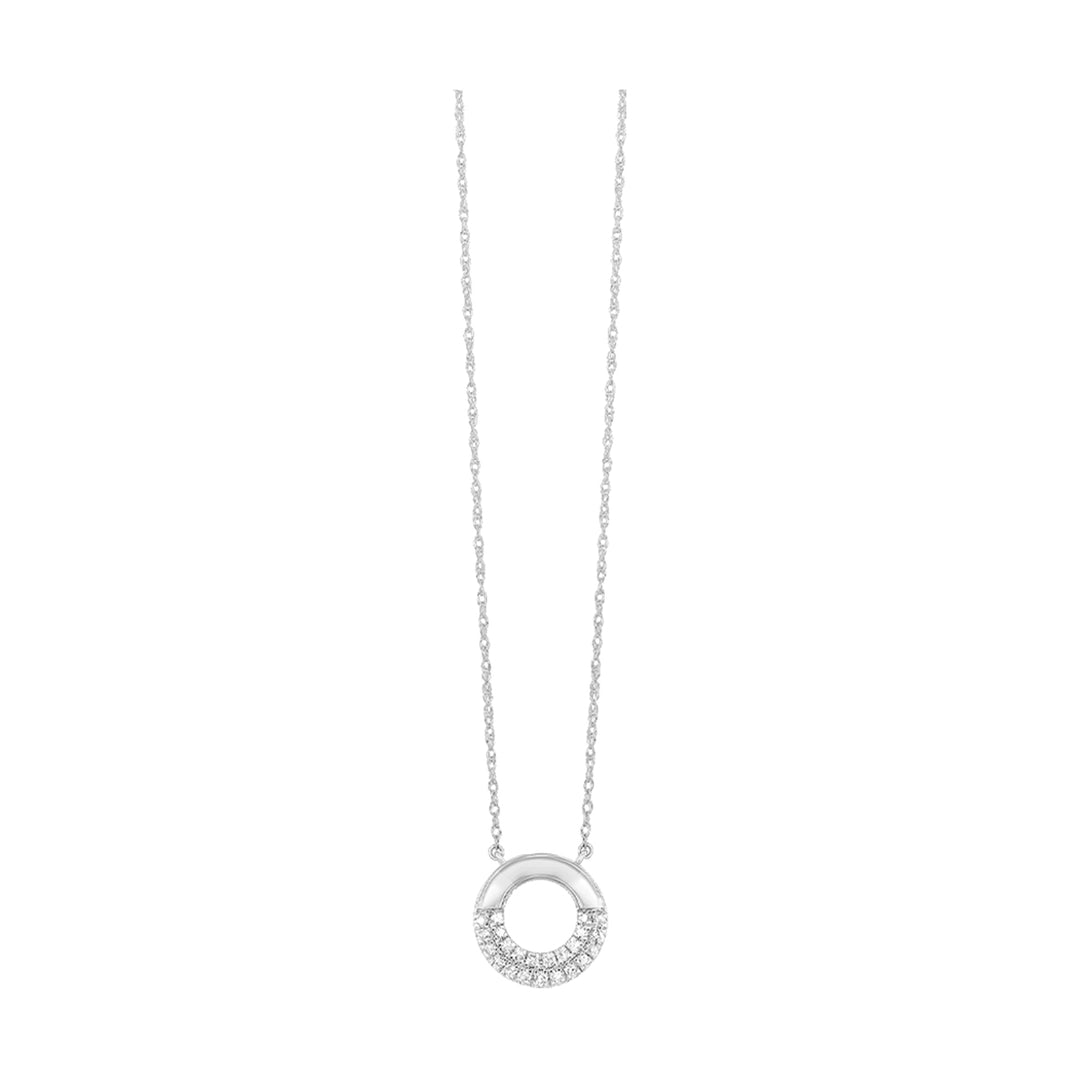 10Kt White Gold Diamond 1/7Ctw Pendant