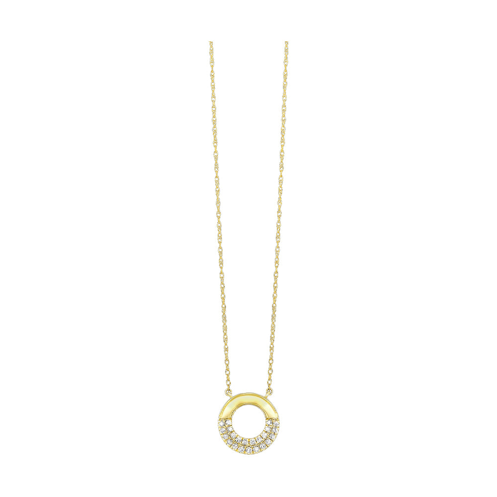 14Kt Yellow Gold Diamond 1/7Ctw Pendant