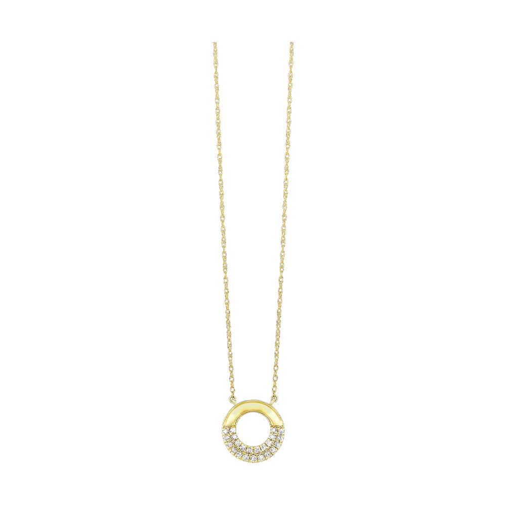 14Kt Yellow Gold Diamond 1/6Ctw Pendant