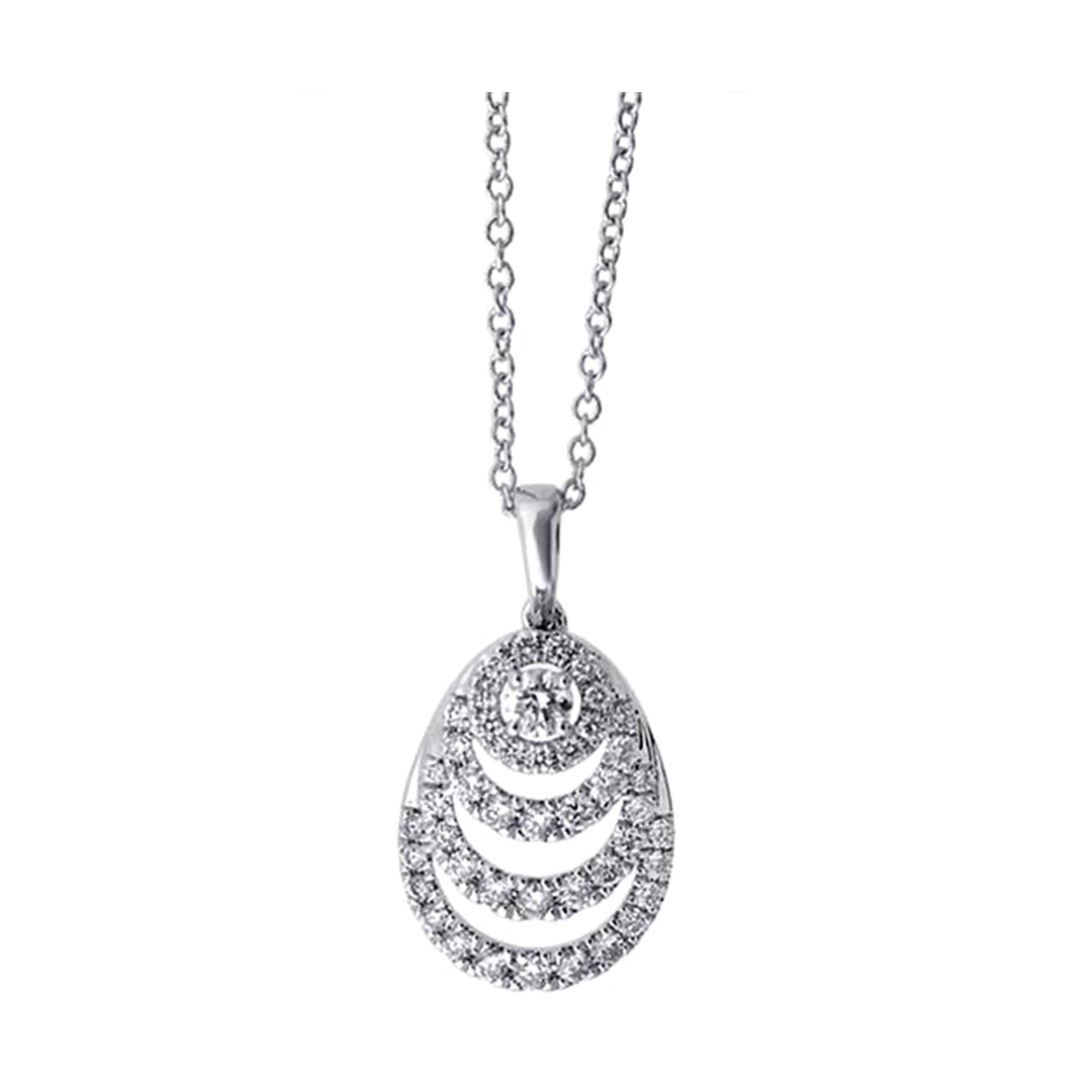 14Kt White Gold Diamond 1/2Ctw Pendant