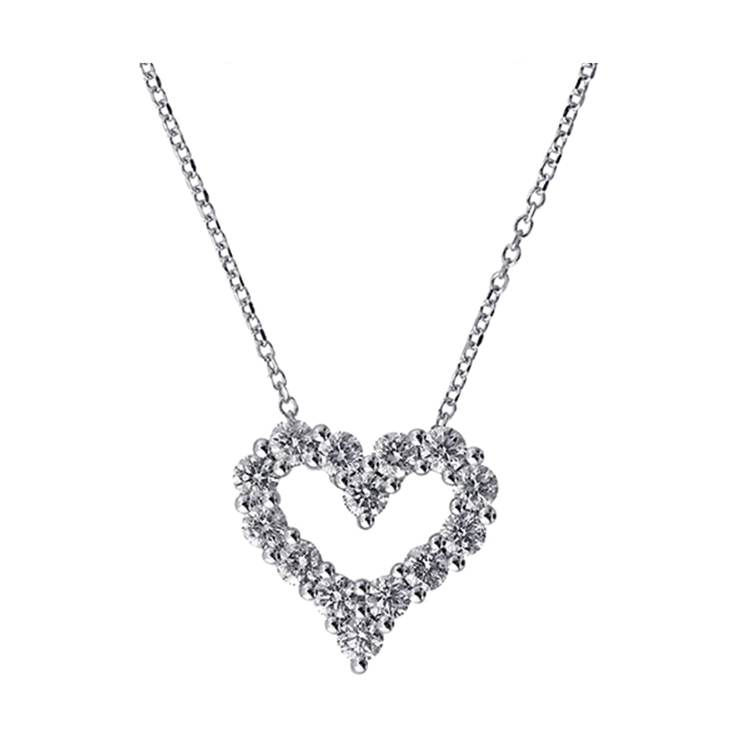 14Kt White Gold Diamond 1Ctw Pendant