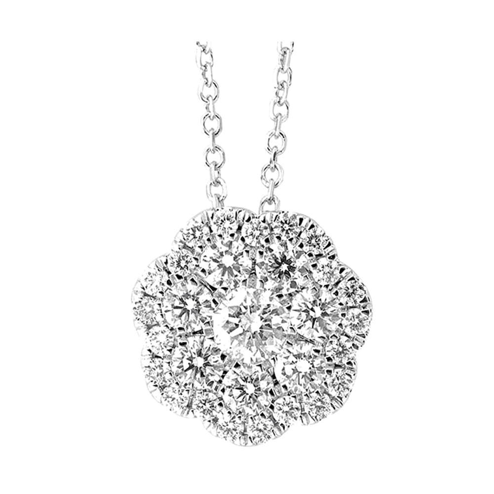 14Kt White Gold Diamond 1/4Ctw Pendant