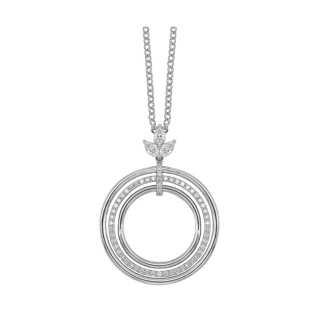 14Kt White Gold Diamond 5/8Ctw Pendant