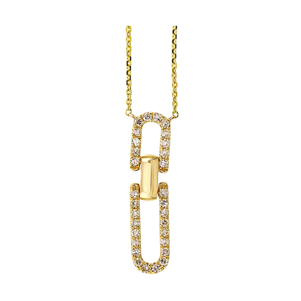 14Kt Yellow Gold Diamond 1/5Ctw Pendant