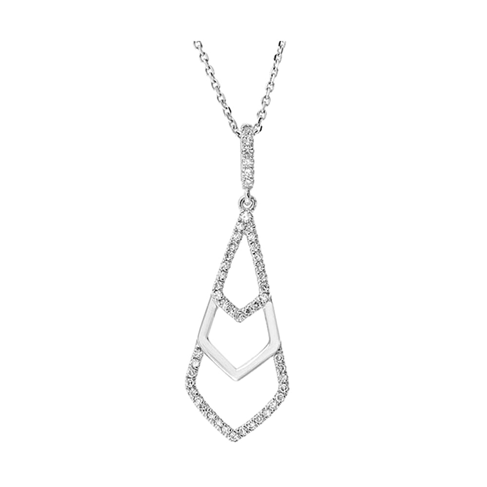 14Kt White Gold Diamond 1/7Ctw Pendant