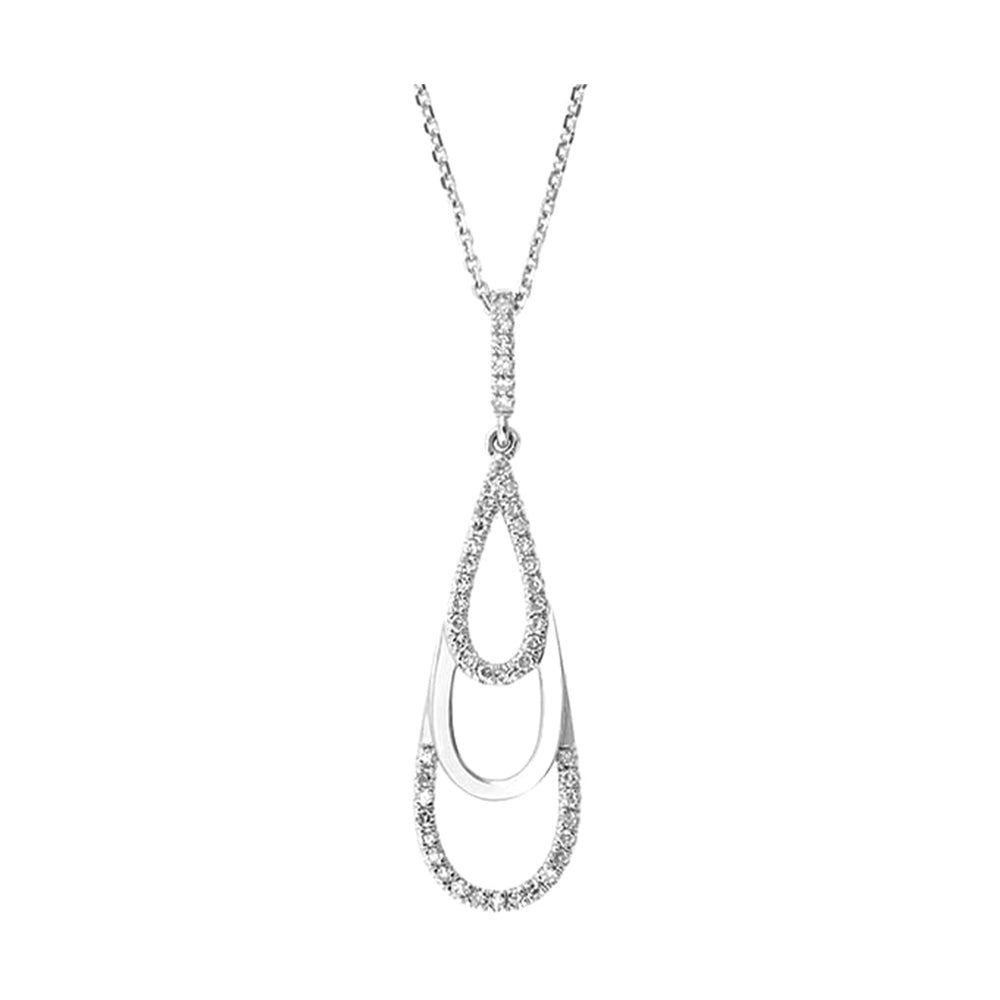 14Kt White Gold Diamond 1/7Ctw Pendant