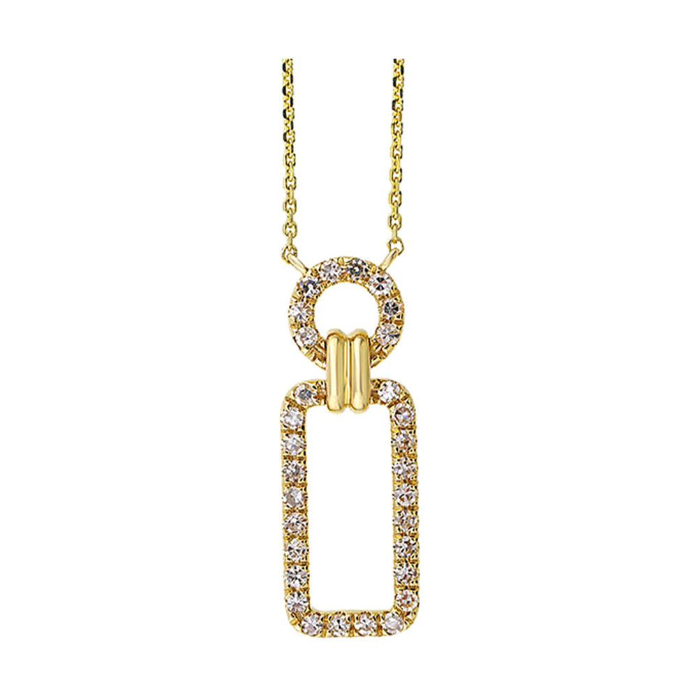 14Kt Yellow Gold Diamond 1/5Ctw Pendant