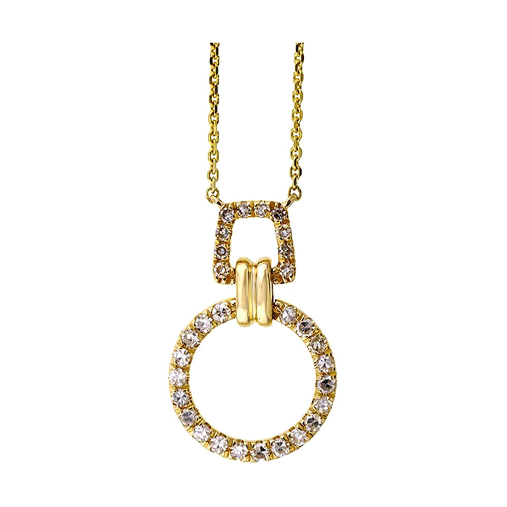 14Kt Yellow Gold Diamond 1/5Ctw Pendant