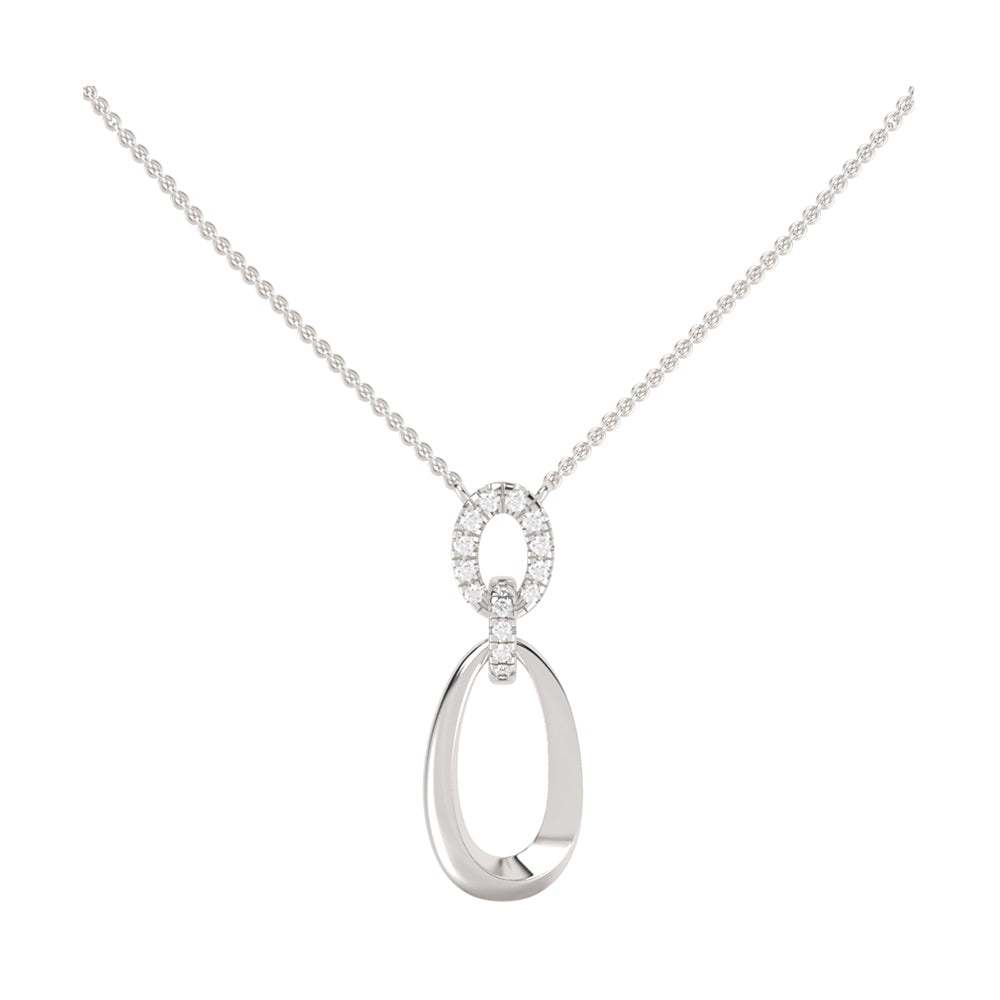 Silver Diamond 1/5Ctw Pendant