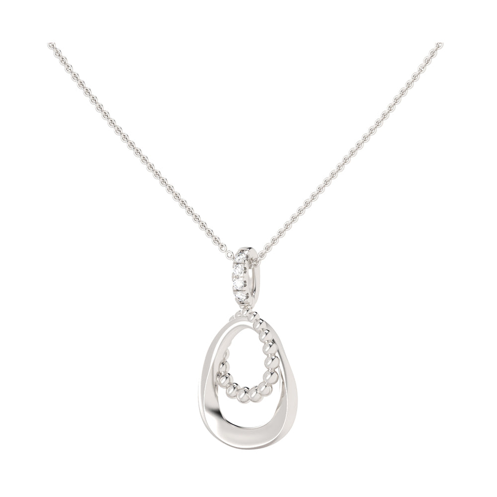 Silver Diamond 1/10Ctw Pendant