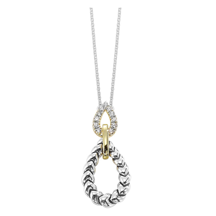 Gold Silver White Yellow Diamond 1/7Ctw Pendant