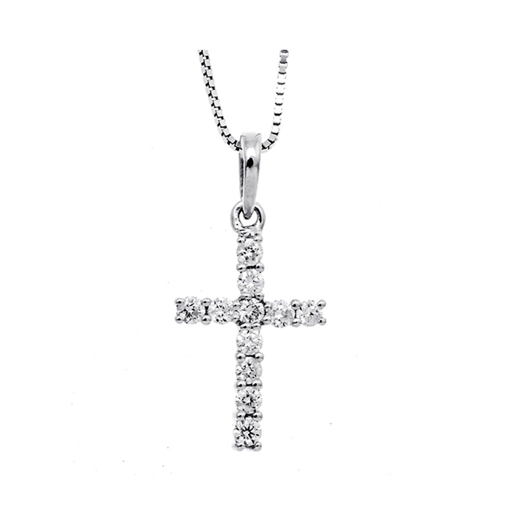 14Kt White Gold Diamond 1/5Ctw Pendant