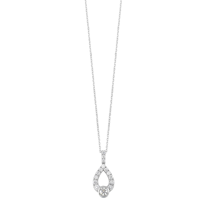14Kt White Gold Diamond 1Ctw Pendant