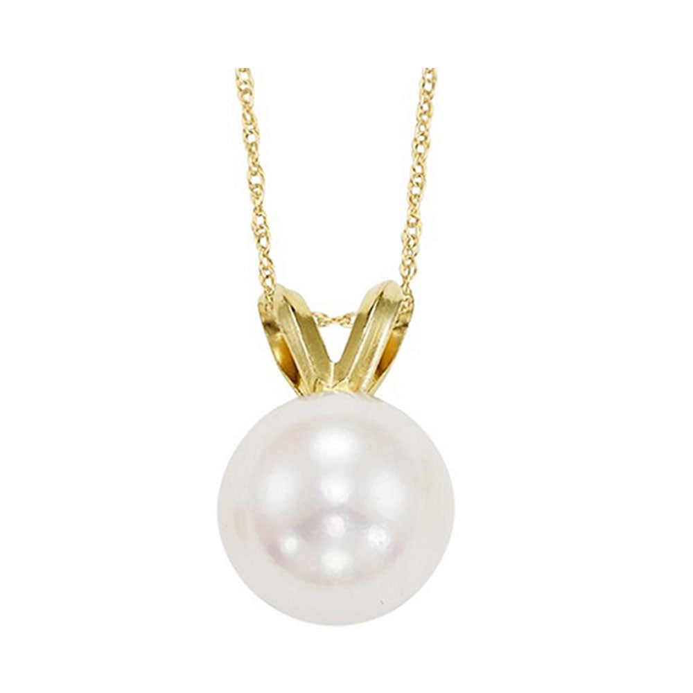 14Kt Yellow Gold Pearl Pendant
