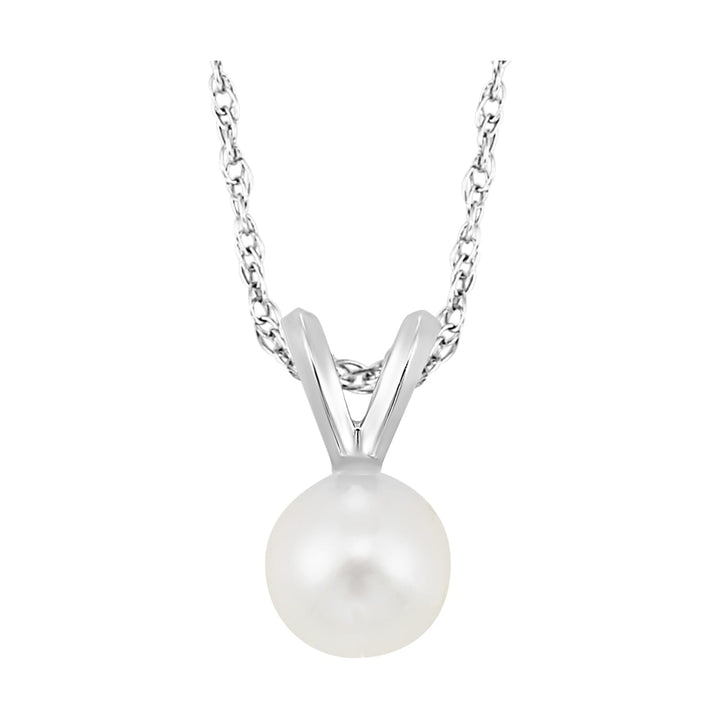 14Kt White Gold & Pearl Pendant