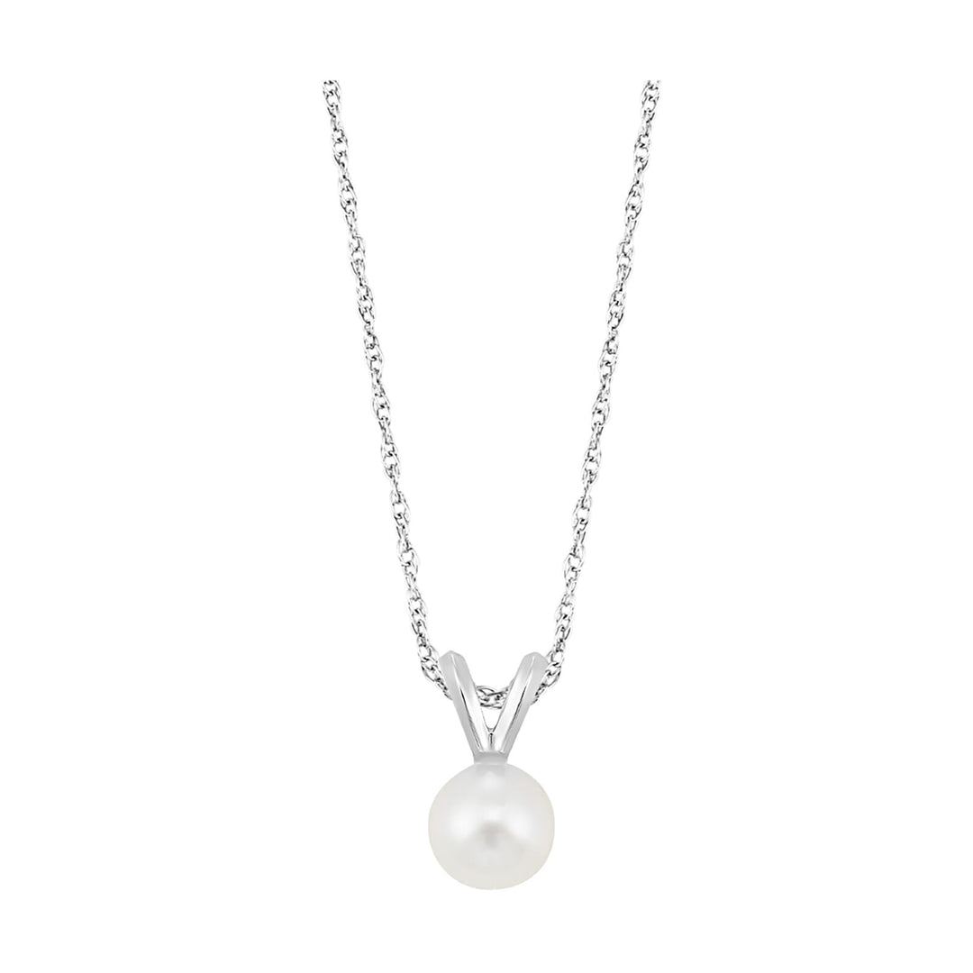 14Kt White Gold & Pearl Pendant