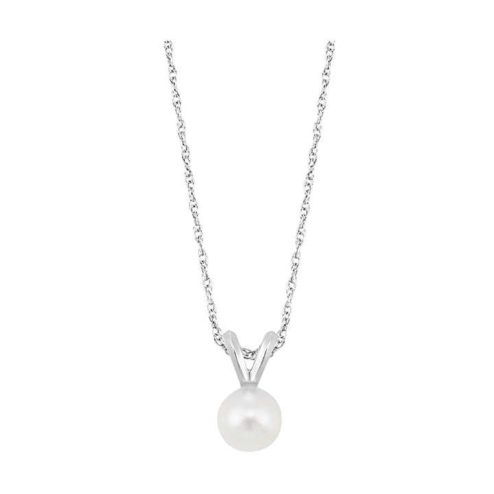14Kt White Gold & Pearl Pendant