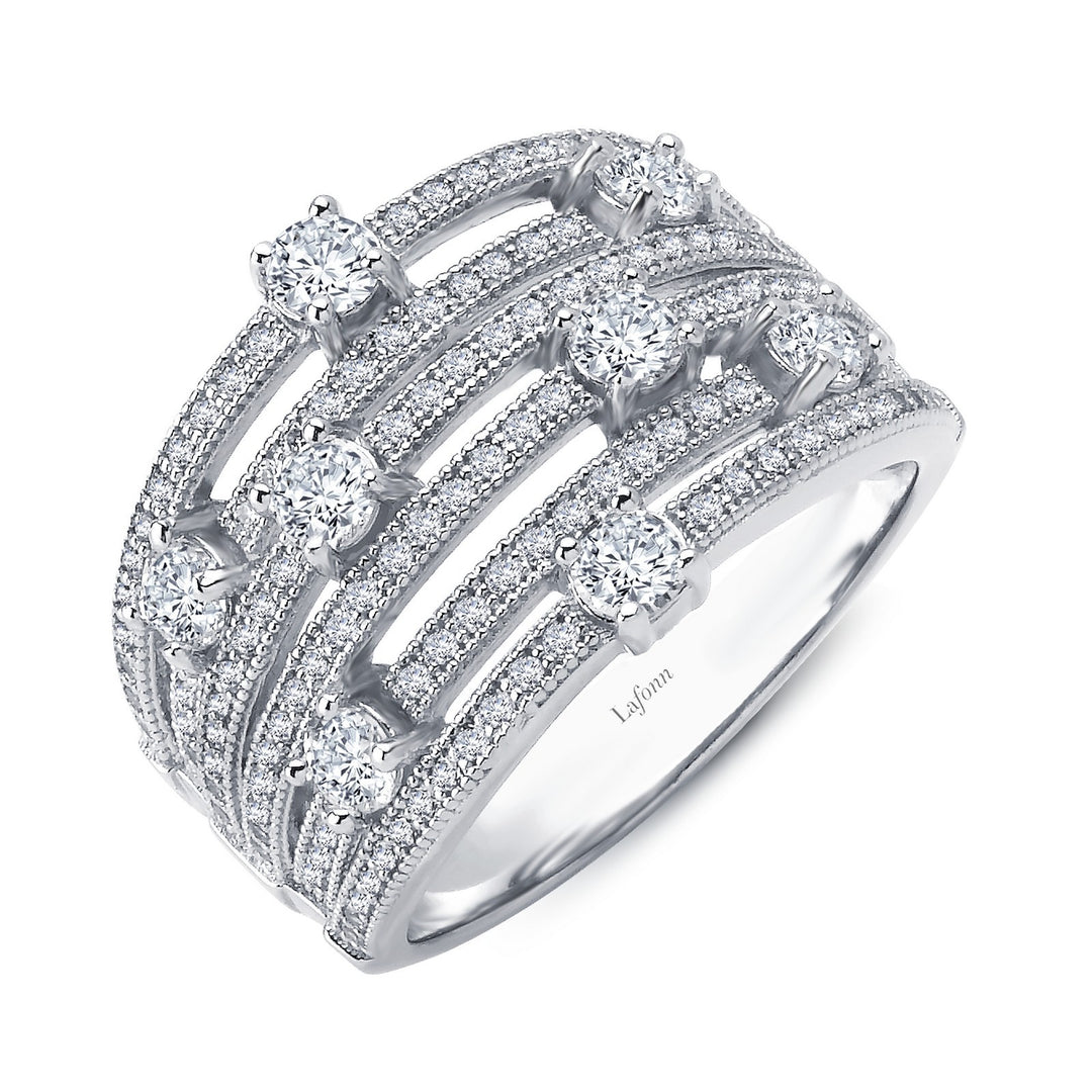 Multi-Row Half Eternity Band