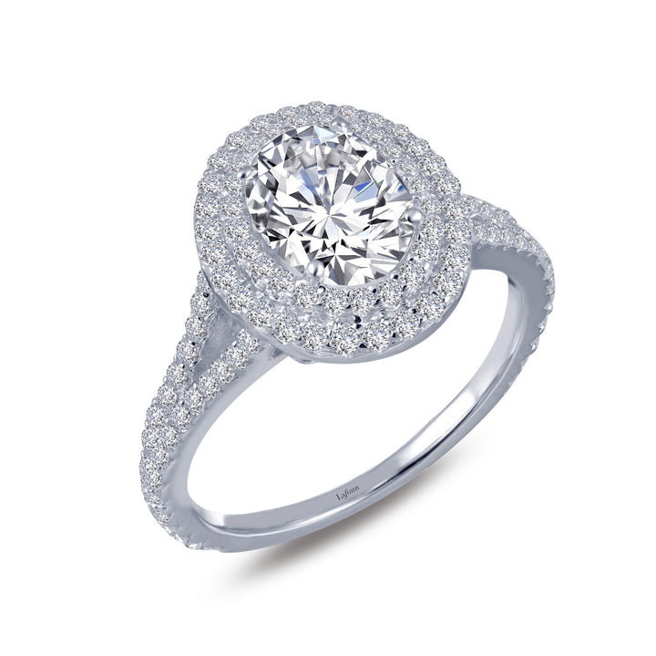 Double-Halo Engagement Ring