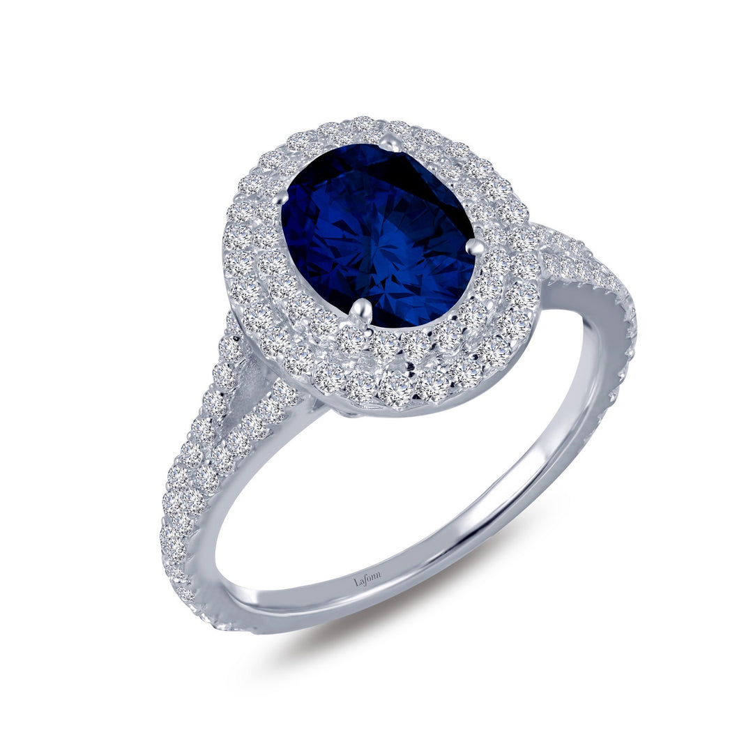 Double-Halo Engagement Ring