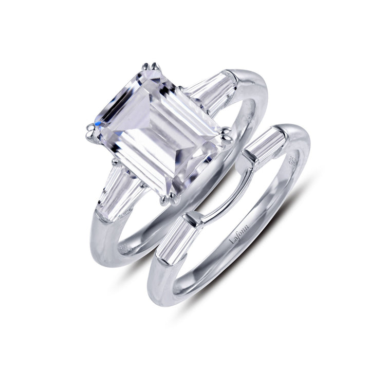 Emerald-Cut Wedding Set