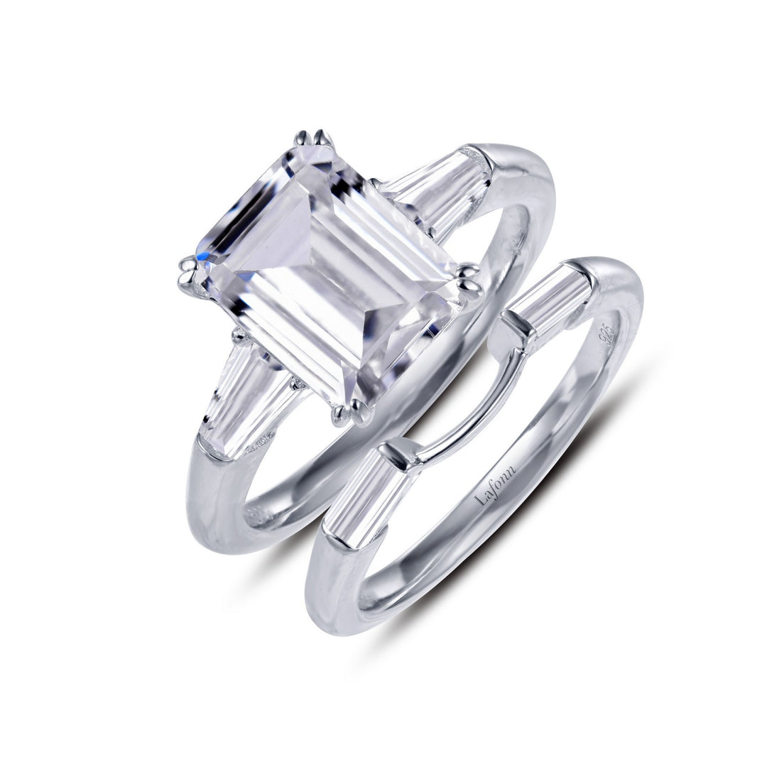 Emerald-Cut Wedding Set