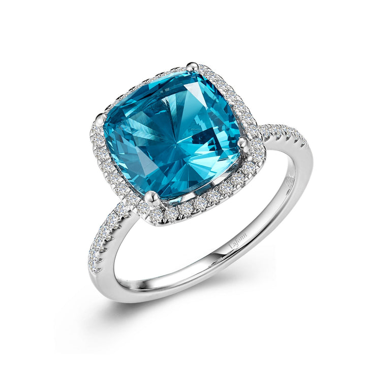 Cushion-Cut Halo Engagement Ring