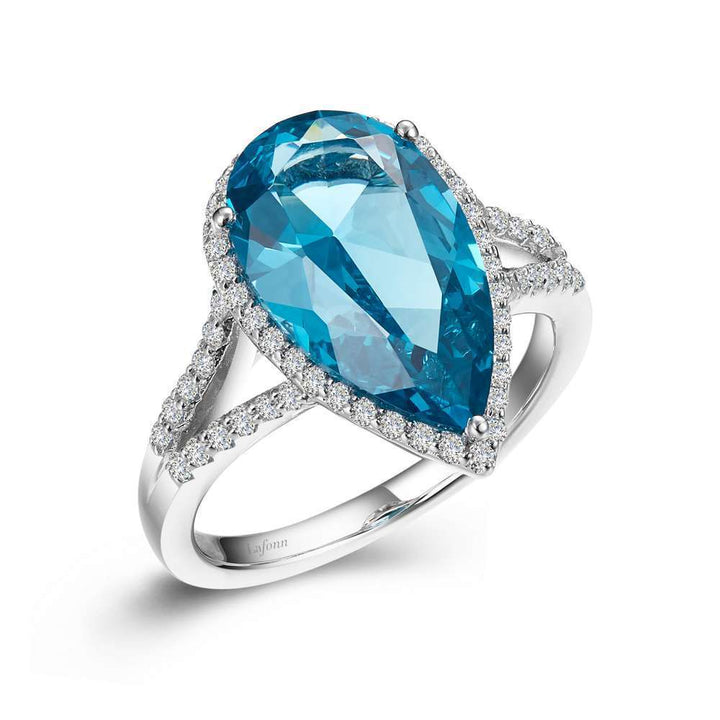 Pear-Shaped Halo Engagement Ring
