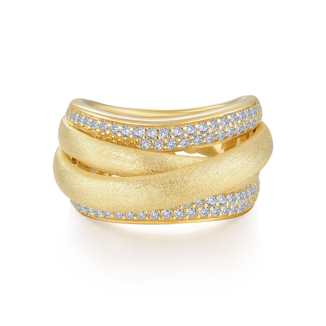 Wide Crisscross Ring