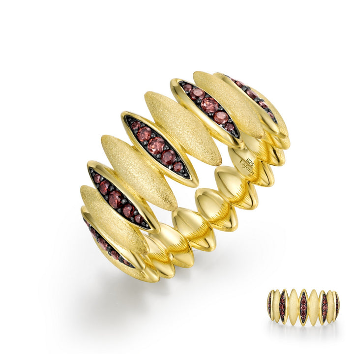 Mixed-Color Zig Zag Ring