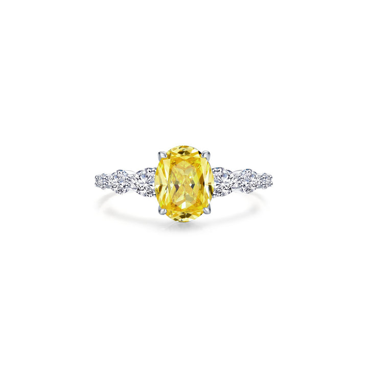 3.66 CTW Canary Oval Solitaire Ring