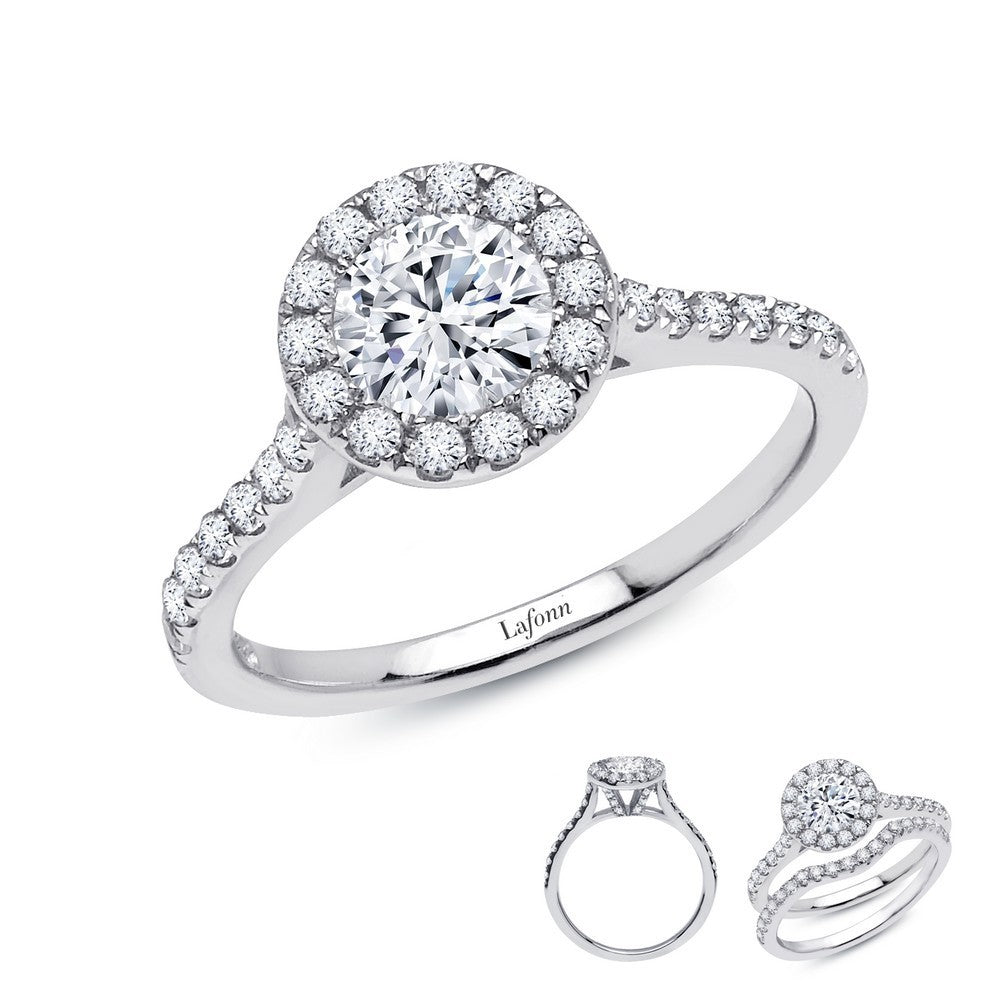 1.45 CTW Halo Engagement Ring