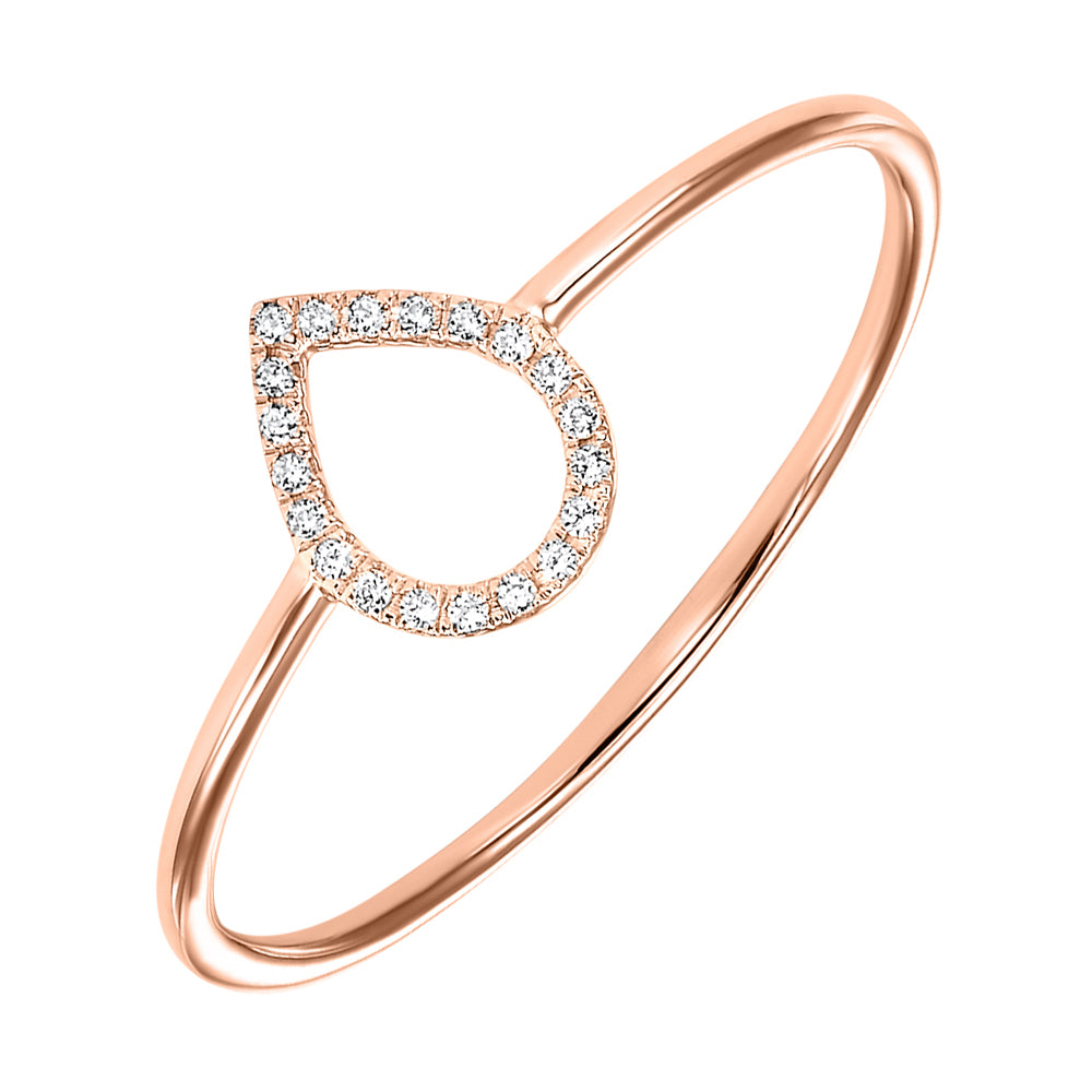 14Kt Rose Gold Diamond 1/20Ctw Ring