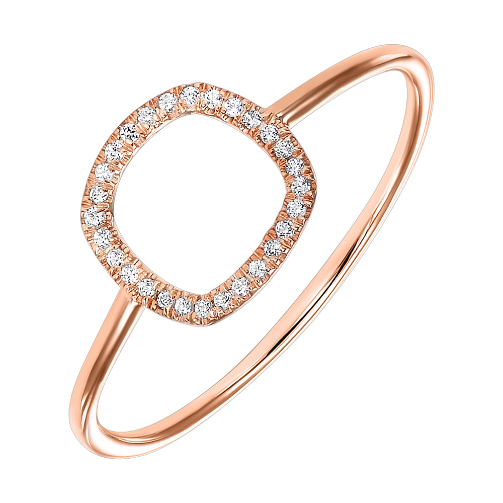 14Kt Rose Gold Diamond 1/20Ctw Ring