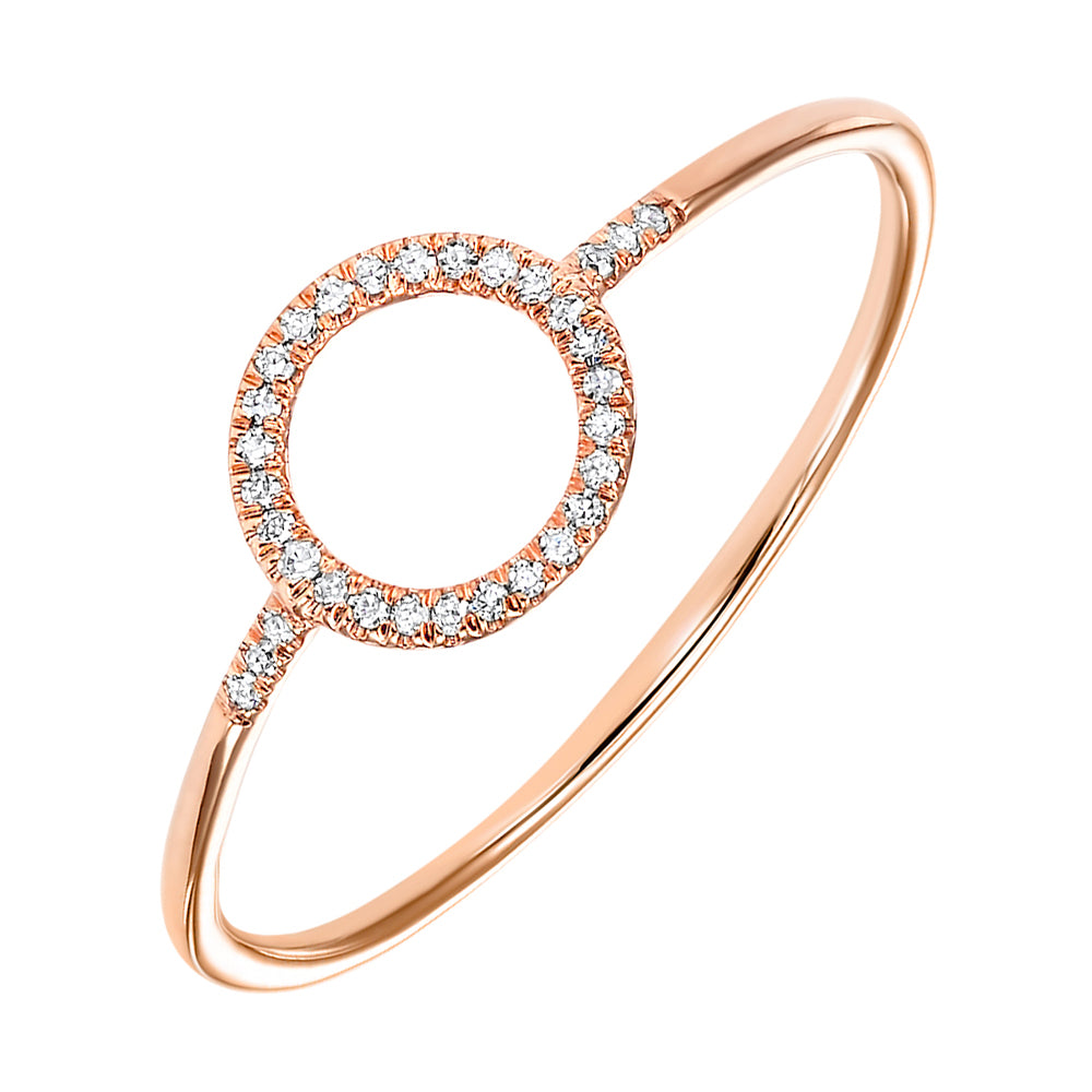 14Kt Rose Gold Diamond 1/20Ctw Ring