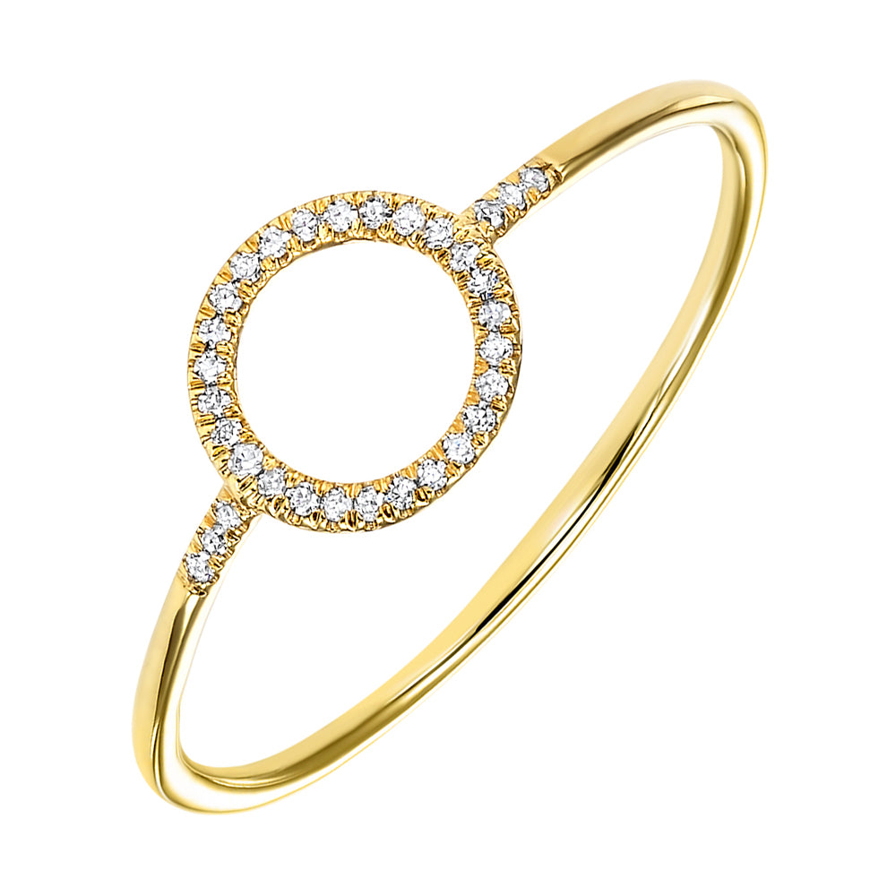 14Kt Yellow Gold Diamond 1/20Ctw Ring