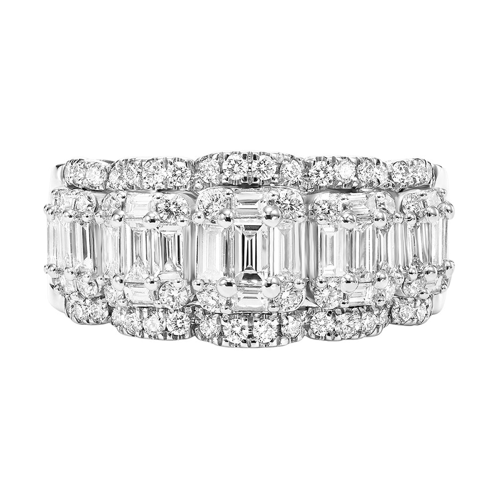 14Kt White Gold Diamond 1 5/8Ctw Ring