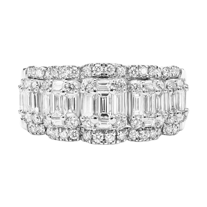 14Kt White Gold Diamond 1 5/8Ctw Ring
