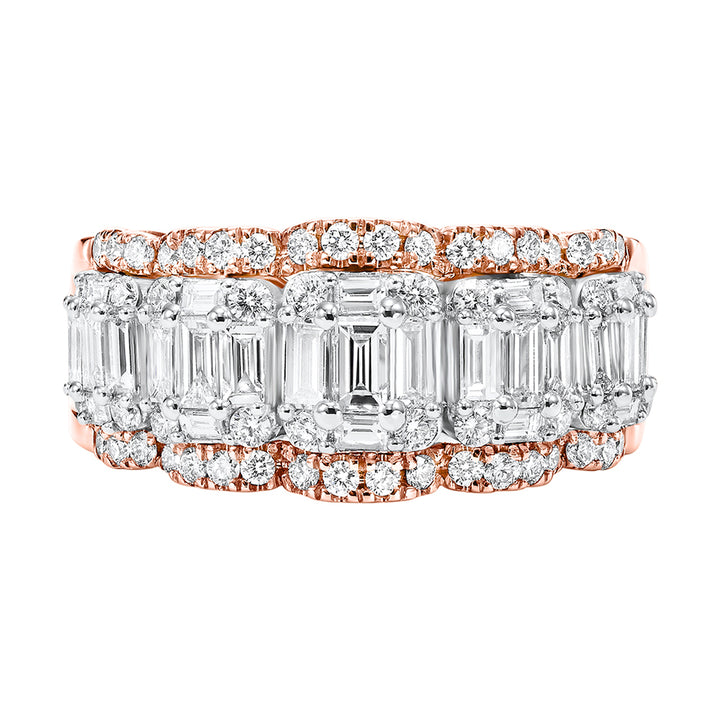14Kt White Rose Gold Diamond 1 5/8Ctw Ring